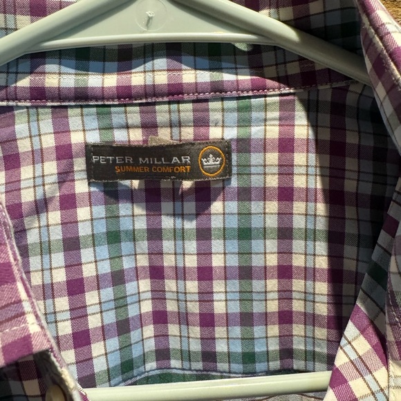 Peter Millar Summer Comfort Mens Long Sleeve Paid Button Front Shirt
Sz M - Picture 3 of 5